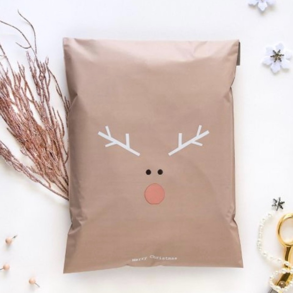 Set of 20 10x13 Reindeer Design Shipping Poly Mailer